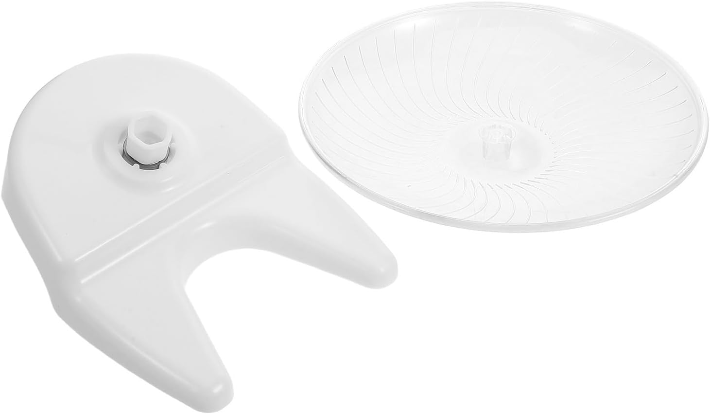 ERINGOGO Silent Hamster Wheel for Small Pets 7.27x7 Inch White Flying Saucer with Stand, Versatile Exercise Running Wheel for Mice, Hedgehogs, Gerbils, and Other Small Animals
