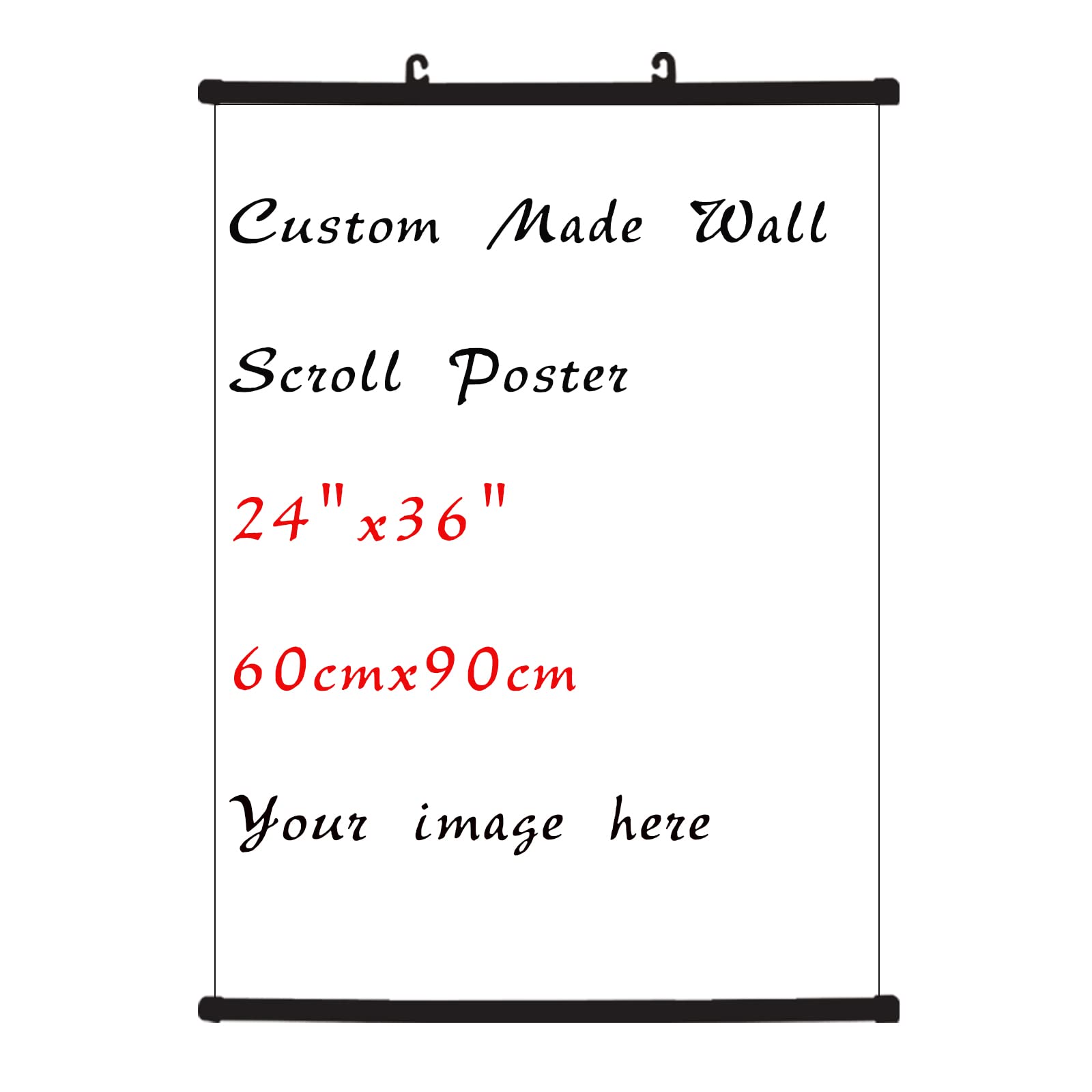 Mxdfafa Customized Wall Scroll Poster, Personalized anime wallscroll posters, Pet Photo Art Print,Love Photo DIY Art Print,24"x36",Ready to Hang for Home Decor