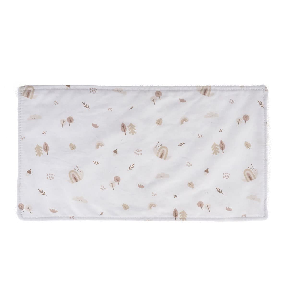 Cambrass-Toalla pequeña para secar las babas del bebé-Gasa para limpiar al bebé-seca babas Greery Beige 29.5x15.5x1 cm