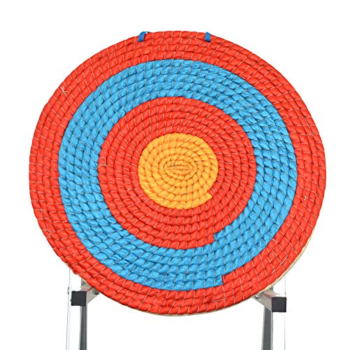 SHARROW Tiro con Arco Redonda Diana de Paja Tradicional Sólido Paja Objetivo de Flecha Diámetro 55cm para la Práctica de Tiro Arcos Dardos (Una Sola Capa)