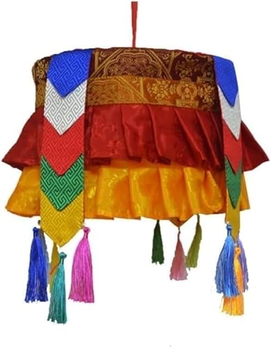 TozLu Prayer Flags Outdoor,Tibetan Decorations,Prayer Decor,20cm Tibetan Buddhist Temples Temples Ribbon Buddha Treasure Buildings