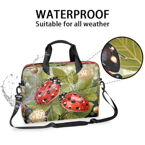 Bolso para portátil 15.6-16 Pulgadas Rojo con diseño floral miniatura 3
