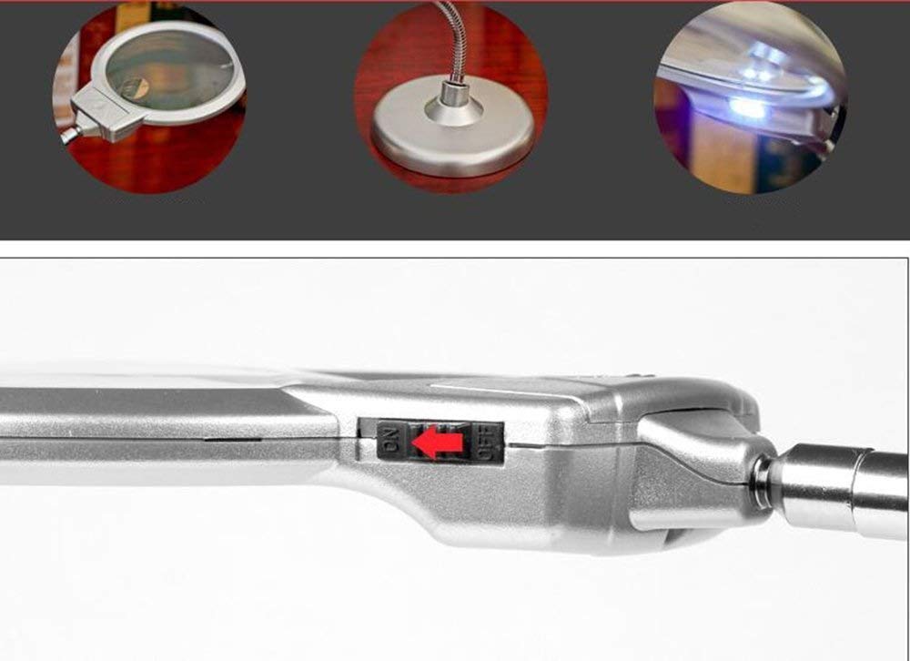 Vergrößerungsglas HD, Tischvergrößerung, Faltbare Vergrößerungsglas-Ständer, große Tischvergrößerung mit LED-Beleuchtung, ideal zum Lesen von Kinderbüchern und zum Lesen Alter Büch