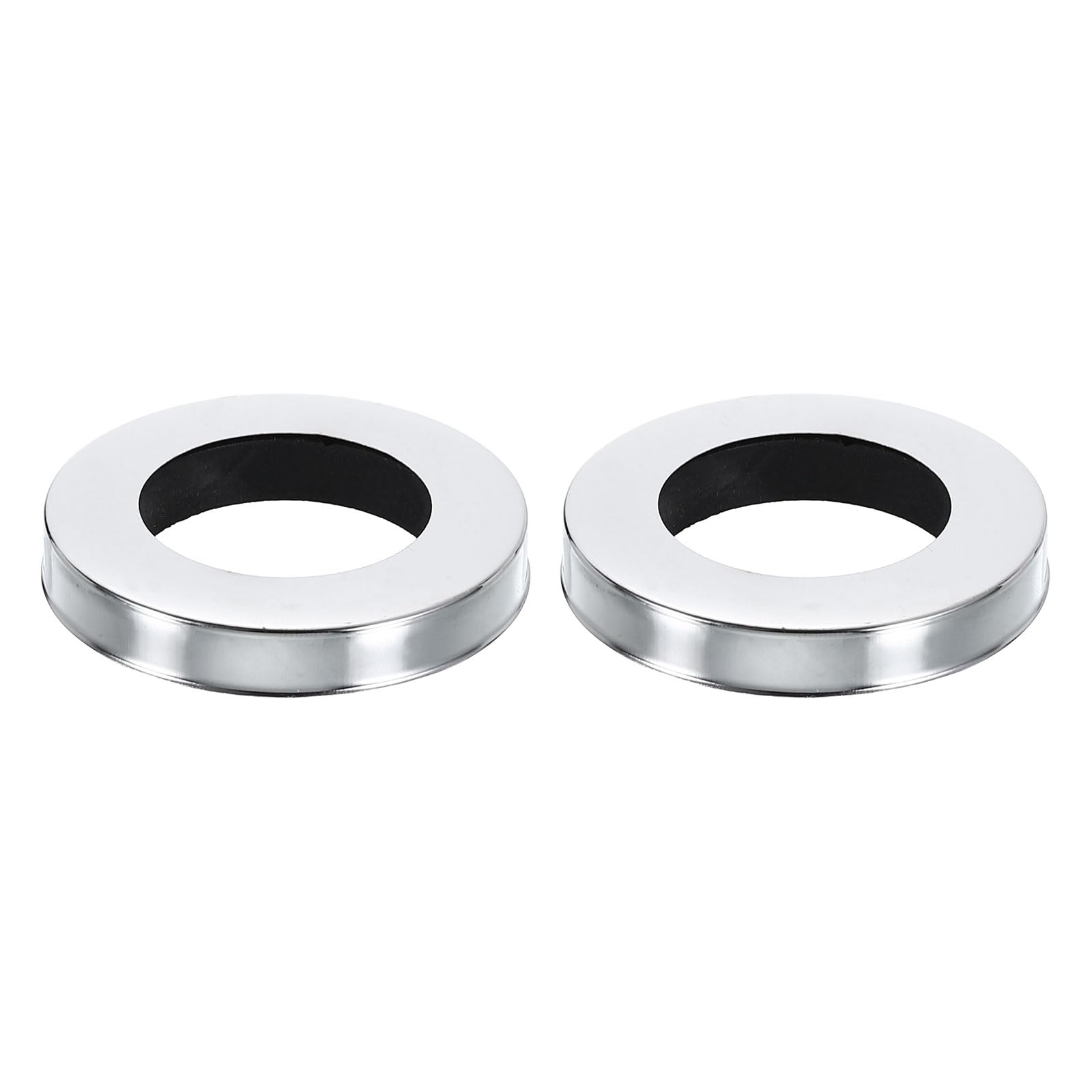 sourcing map 2 Pcs Faucet Base Rings, 2.1" x 1.25" (Outer Diameter x ID), Stainless Steel Washer Fasteners, Faucet Hole Cover for Bathroom and Kitchen Faucets, Color