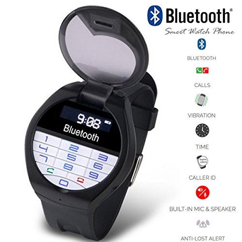 inDigi Bluetooth Smart Watch Detachable Mini Flip Phone w/OLED Time Display Caller ID
