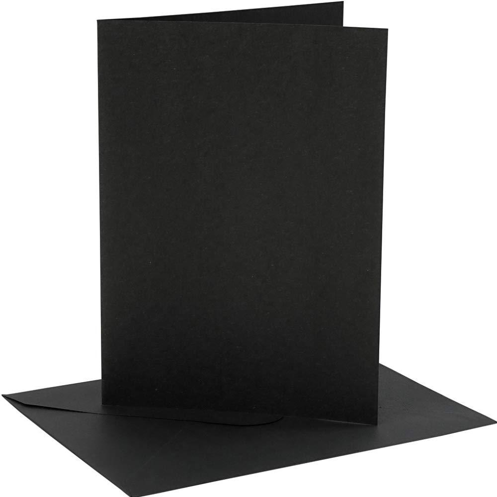 Crafty Capers Black 4 5X7 Cards & Envelopes For Card Making Crafts | Card Making Blanks
