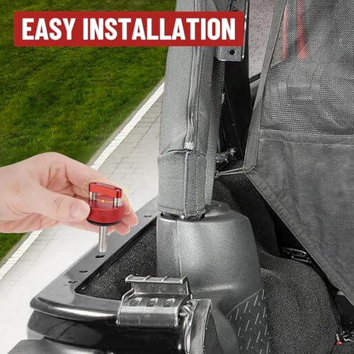 Racewill 6PCS Red Hard Top Quick Removal Fastener Thumb Screws with Nut Plates Compatible with 2007-2022 Jeep Wrangler JK/JKU/JL/JLU Gladiator JT - Thumbnail 3