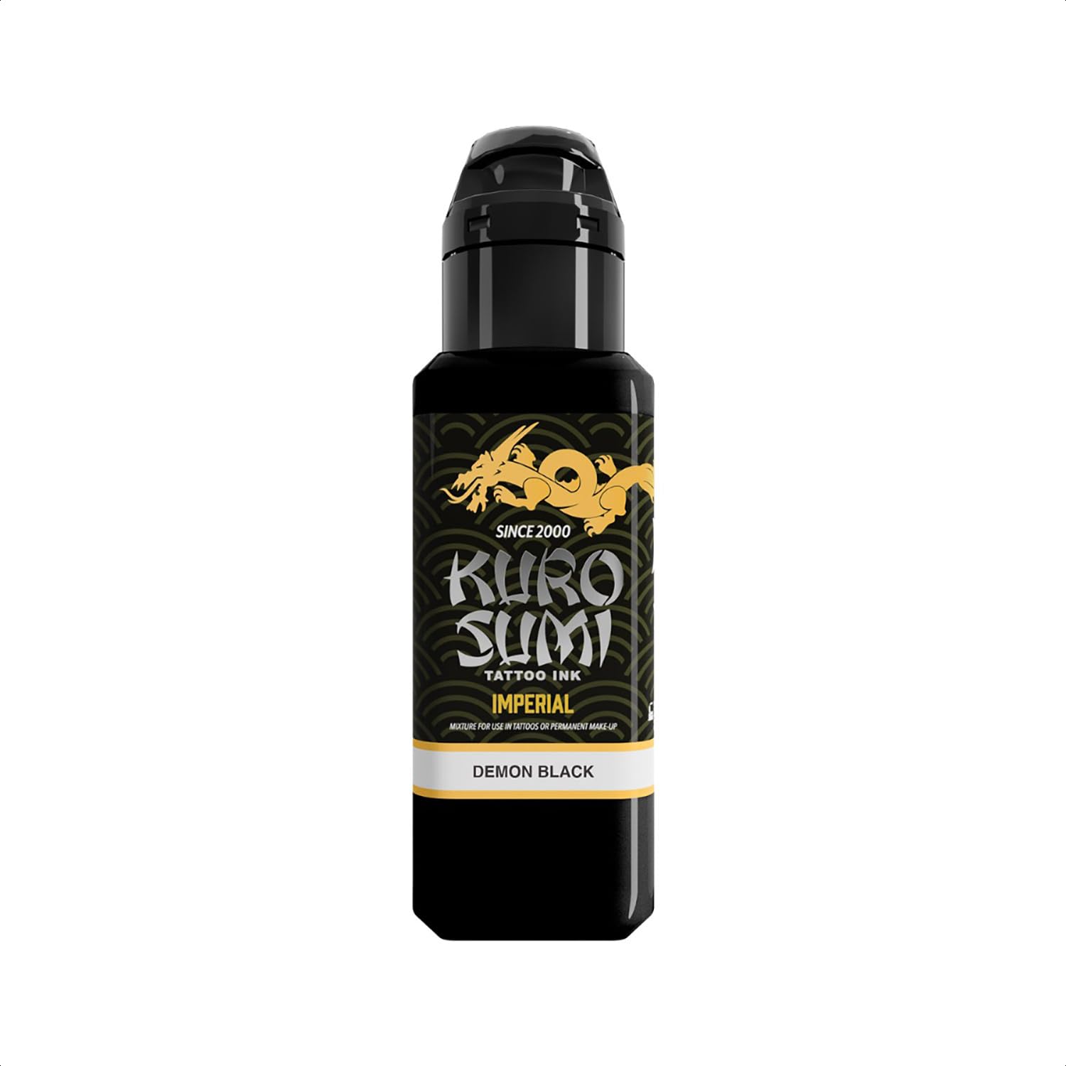 Kuro Sumi Imperial Demon Black - sichere, REACH-konforme Tattoo-Farbe - Tattoofarbe für den Profi-Bedarf - langanhaltende und hochpigmentierte Farbe - 88 ml - Schwarz