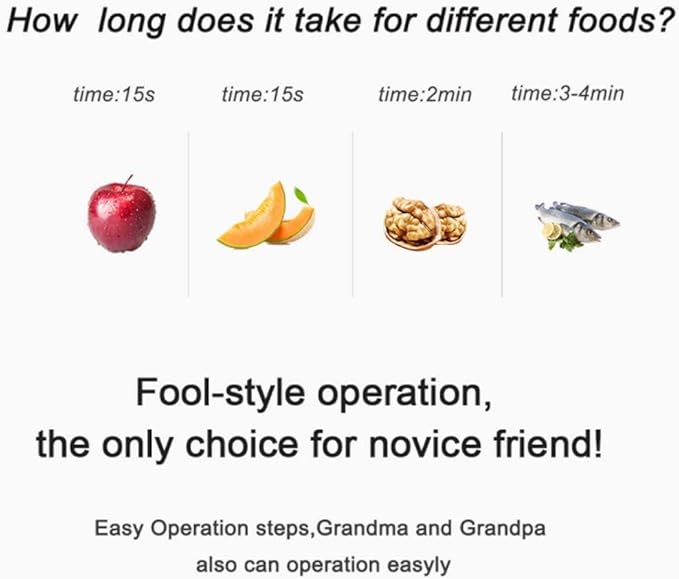 Extractor de Jugos Boca Ancha Acero Inoxidable 2 Velocidades 110-240V miniatura 6