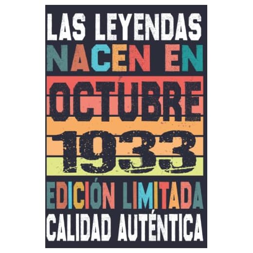 Cumpleaños Vintage Leyendas Nacen en Octubre 1933: Regalo de 89 cumpleaños para mujeres y hombres, regalo de 89 cumpleaños para él/ella, Cuaderno Diario | regalos de Octubre...
