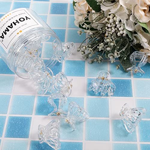 Yohama 10 Pcs Hair Clips Small Clear 1.57 In Octopus Claw Clips Mini Jaw Clips Durable Strong Grip For Women Girls Thick Hair. #TOP6
