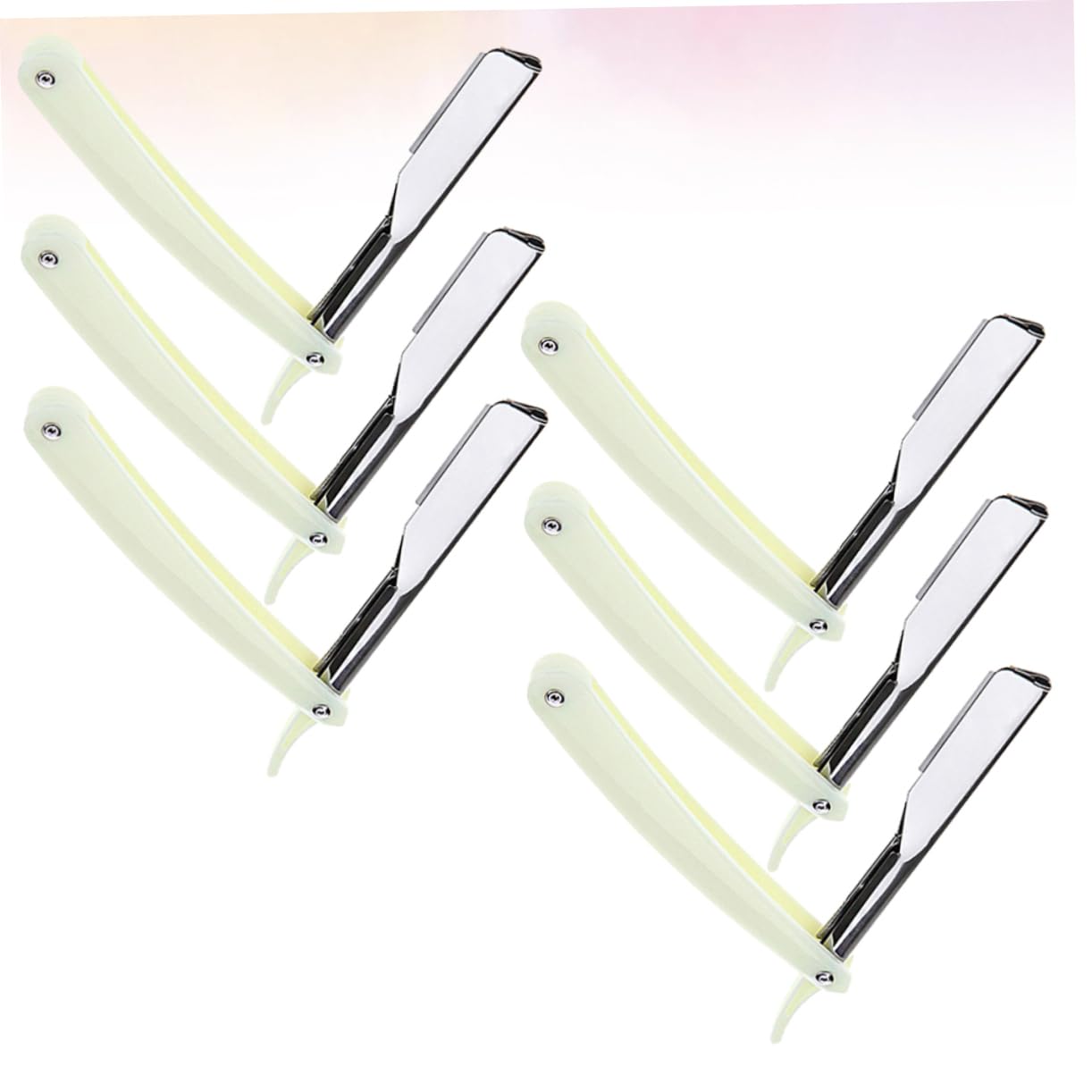 OSOLADY Barber Eyebrow Razor Holder 6pcs Manual Shaver for Men Safe Cutting Tool Hair Salon Accessory
