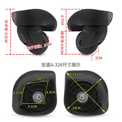 Luggage Suitcase Wheels Swivel Wheel Replacement Travel Suitcase Wheels Plastic Bearings Repair Set for Luggage Kits (A-32-YF)2