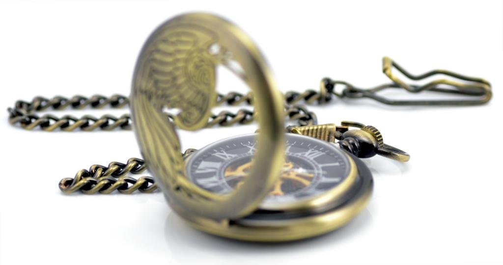 Stayoung Steampunk Bronzo Antico Numeri Romani Orologio da Taschino Meccanico a Carica Manuale con Ciondolo a Forma di Fenice Uccello di Fuoco