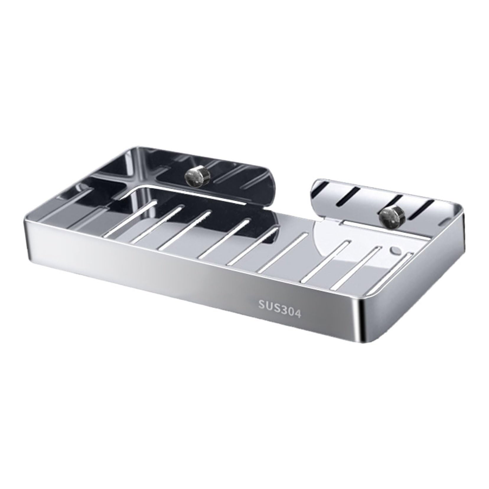 Porte-savon drainant anti-rouille en acier inox avec fixation murale solide