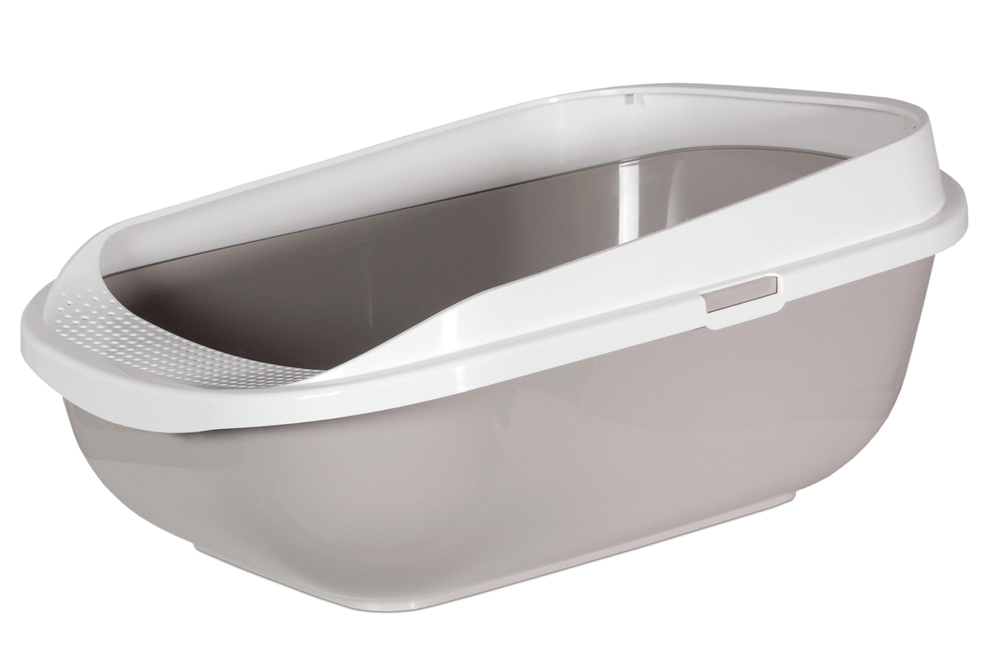 Karlie Lettiera per gatti con bordo, 64,5 x 48 x 27 cm, grigio