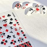 Poker Nail Art Stickers 5D Poker Nail Decals Embossed Poker Pattern Nail Stickers Heart Joker Playing Cards Nail Art Design Stickers Supplies Cute Nail Accessories for Women DIY Manicure Decoration
