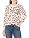 Daily Ritual Damen Ultraweicher Jacquard Standard-Fit Rundhalsausschnitt Pullover Sweater, Weiß/Rosewood Leopard Jacquard, XX-Large