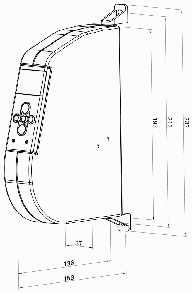 WIR elektronik, eWickler Comfort, Funk, eW940-f, Elektrischer Gurtwickler, Rauchwarnmelderauswertung, Display, für 23mm Gurtband, Aufputz, bis 45kg, Fahrtzeiten einstellbar, inkl. Netzstecker