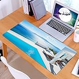 KDWJS Gaming Mauspad XXL 90x40cm Mousepad Groß Vernähte Kanten Anti-Rutsch für PC,Weiße Gebäude im Heiligen Land Griechenland. Dekoration des Luxus-Swi,Laptop Verbessert Präzision und Geschwindigkeit
