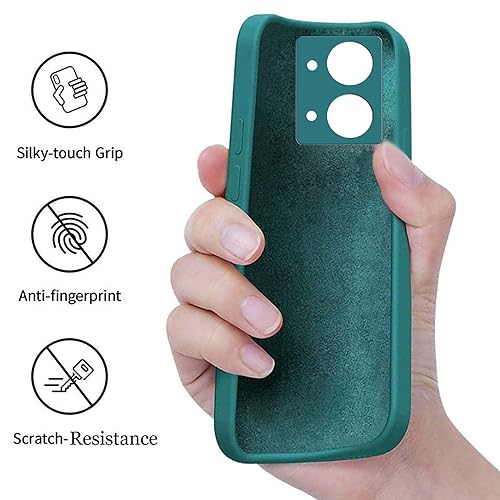 Image of A rtistque Liquid Silicone Matte Shockproof Flexible with Camera Protection Soft Back Cover Case for Oneplus Nord 3 - Green