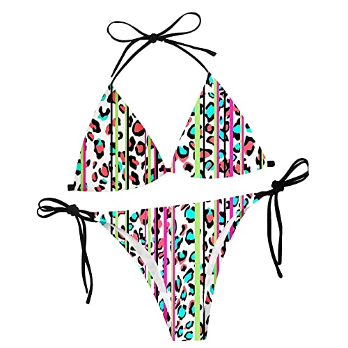 Conjunto genérico Tankini para mujer, traje de baño con tirantes escote, estampado elegante, playa, piscina, camuflaje, M