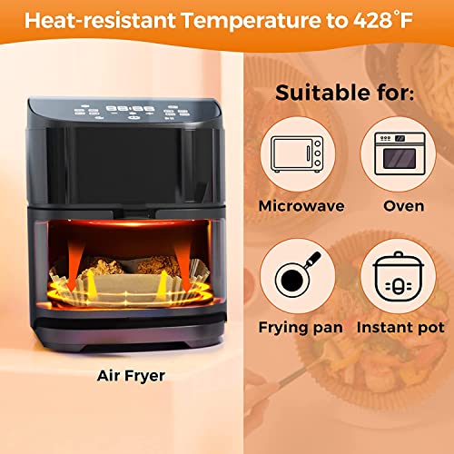image for akulife Air Fryer Disposable Paper Liners Square, 7.9 Inch Air Fryer P