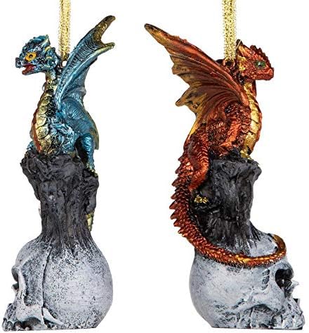 Design Toscano Dragons of Skull Hollow Holiday Ornaments
