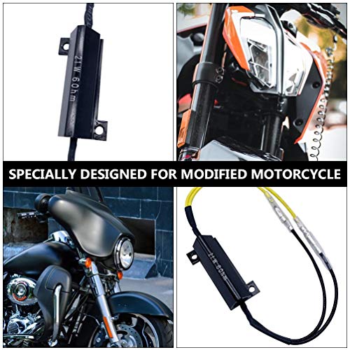 VICASKY 4Pcs Motocicleta Resistor LED Flasher 21W26? Adaptador Decoder para Motocicleta Motorbike Tu