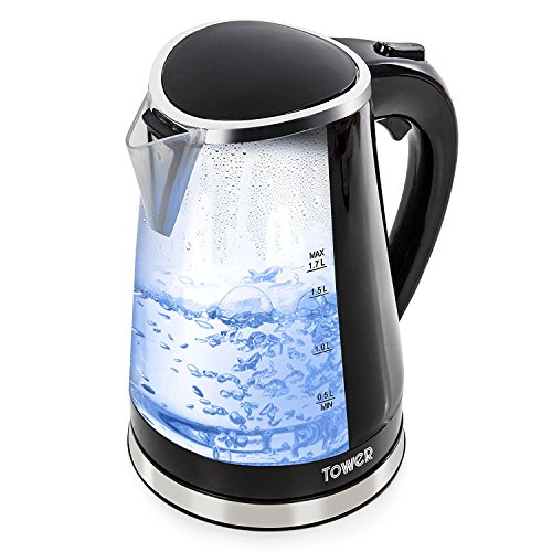 Clear Glass Kettles That Features LED Illuminated Display Eyes