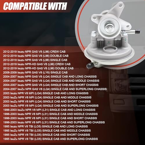Bomba de vacío automotriz para Isuzu NPR y NPR-HD (1995-2019), V8 a gas, reemplaza 97241035, 904-862, 8972410351, compatible con motores L96, LQ4, LY6, L31, L05 miniatura 4