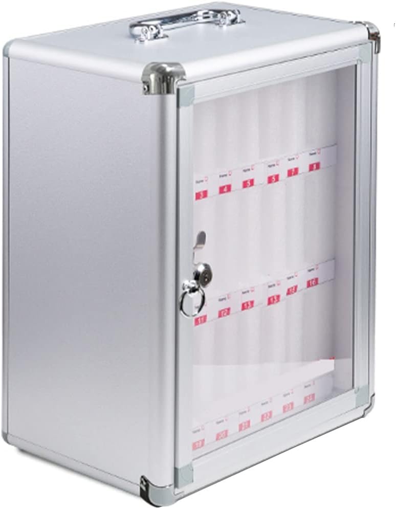 Mobile Phone Safe Box Wall-Mounted Mobile Phone Storage Cabinet Mobile Phone Case for Enterprises,Schools (OneColor 24 Slots)