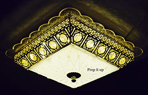 Image of Prop It Up 36 Watts LED Square Chandelier (Warm White,Metal)