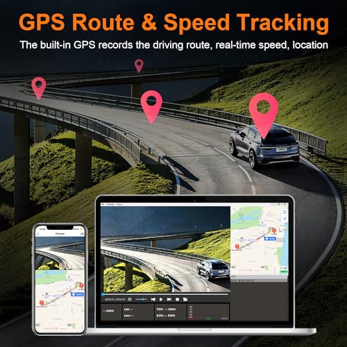 Dash Cam Front and Rear, 4K+1080P Dual Dash Camera for Cars with WiFi & GPS, Dashboard Camera Dashcam with App Control, Free 64GB Card, 170° Wide Angle, G-Sensor, Loop Recording, 24H Parking Mode - Image 5