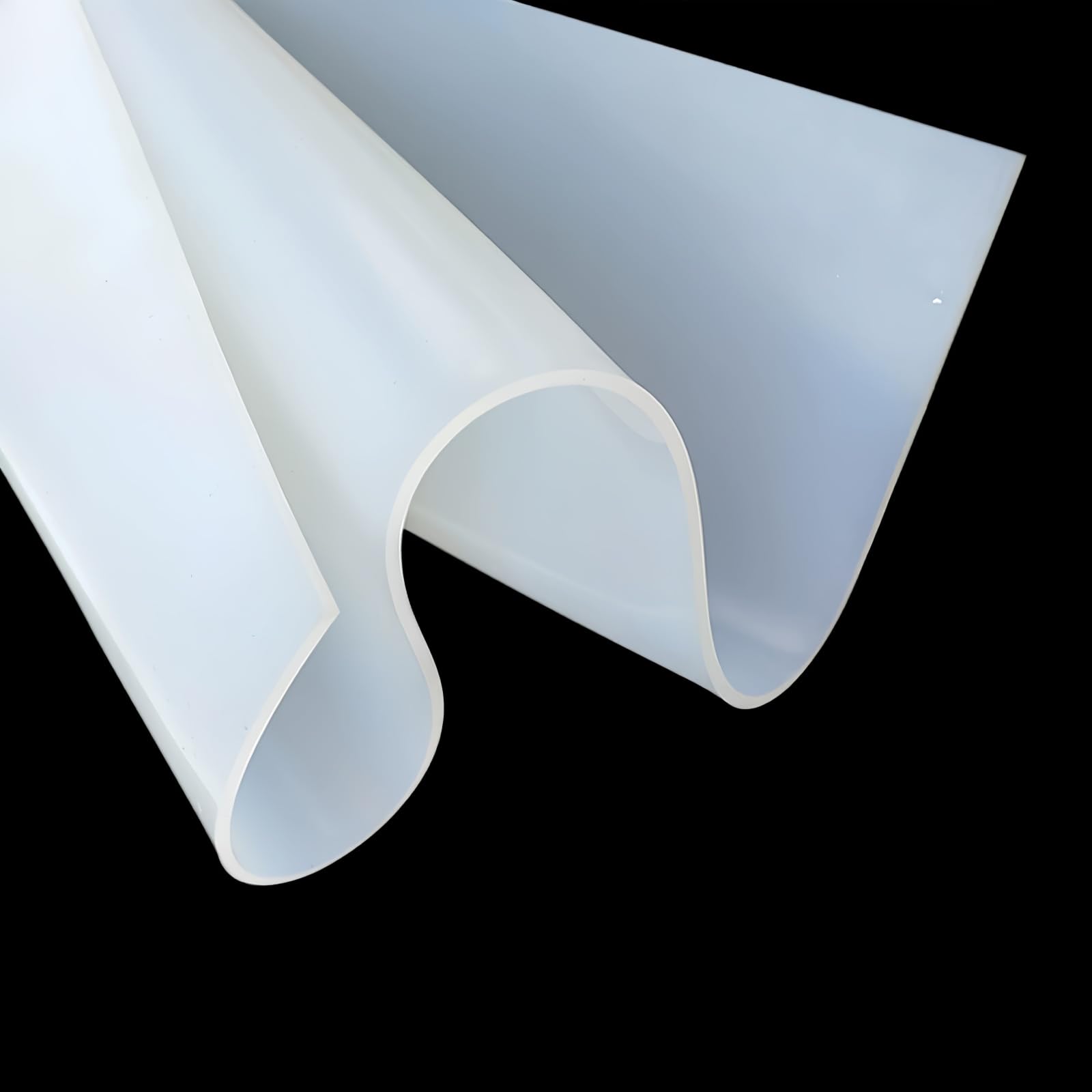 Purzen One Color Clear Silicone Rubber Sheet Soft Flexible Silicone Gasket 500X500mm For Padding Sealing Shock Absorption Diy Craft Industrial 1 Pieces,10Mm