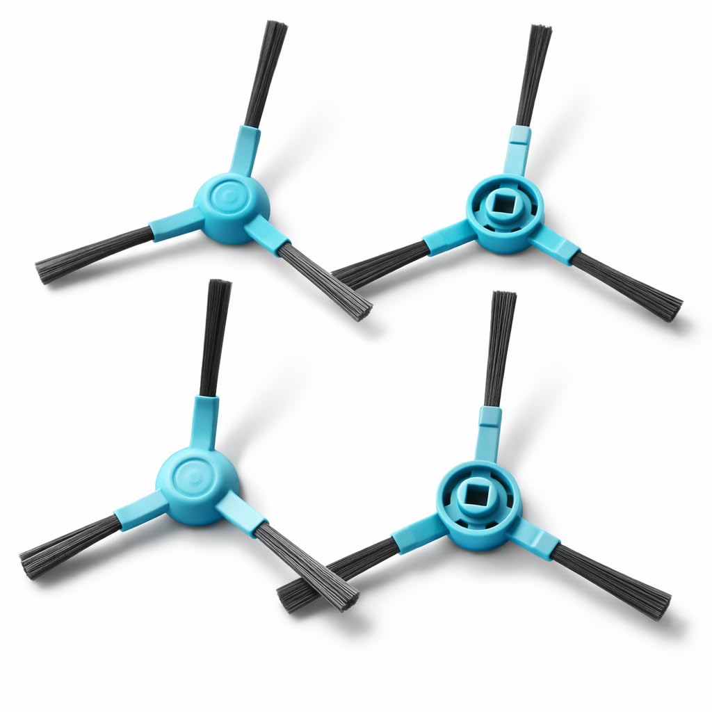 Kit de 4 Cepillos Laterales Ultra Compatible con Robot Aspirador Cecotec Conga 3090, 3490, 4090, 4490, 4690, 5090, 5490, 6090 y 7090 | Recambios, Repuestos, Accesorios, Escobillas.