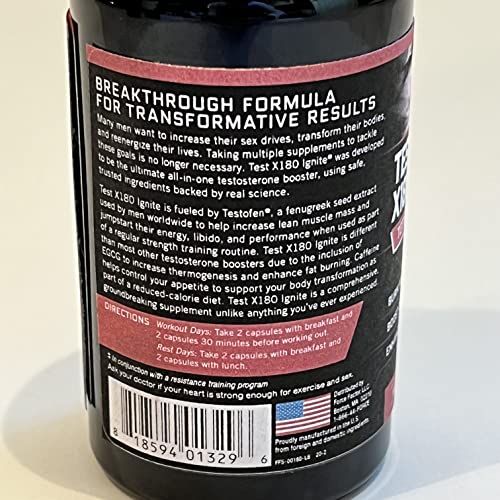 Force Factor Test X180 Ignite, Testosterone Booster & Fat Burner For Men thumb #11