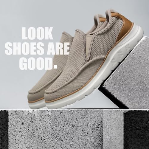Image of Men's Walking Boat Shoes Slip On Casual Loafers Non Slip Comfortable Lightweight Work Driving Shoes