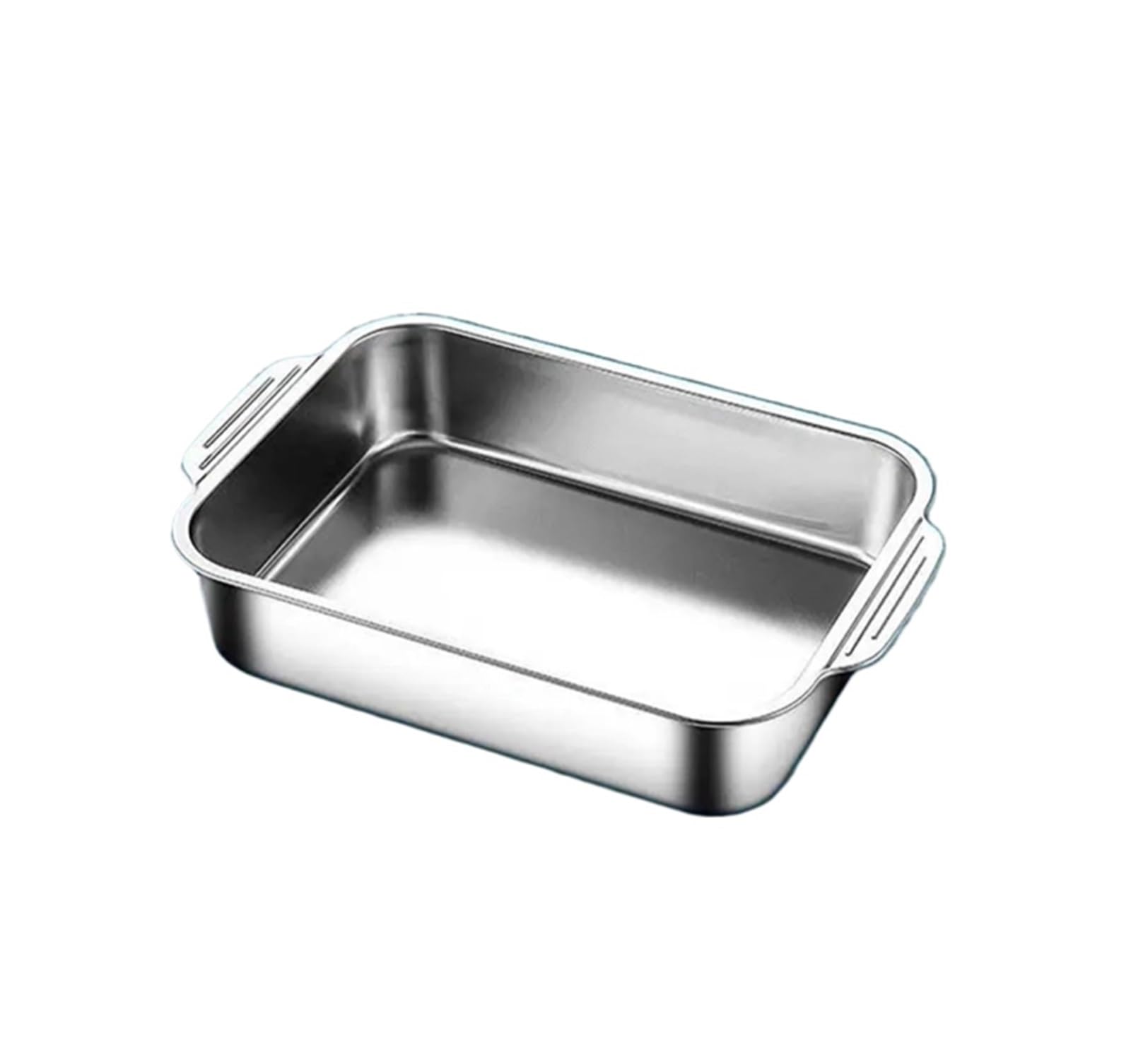 Teglia da forno in acciaio inossidabile con coperchio antiaderente e teglia for arrosti facile da pulire Grande capacità for la cucina della cena in famiglia(XL)