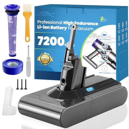 OHZHAO Upgraded 7200mAh Replacement Battery for Dyson V8,