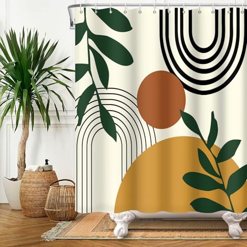 La Mejor Recopilación de Cortinas para baño los más recomendados. 47 Cortina De Baño Boho, 180cm*180cm Cortina De Ducha Tela, Ojales De Metal con 12 Ganchos, Resistente Al Agua y Antimoho, Tejido De Poliéster, Cortina Regadera para Hogar, Hotel...