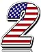 Biomar Labs® Número 2 Bandera Americana de Estados Unidos Nacional USA Calavera Vinilo Adhesivo Pegatina Coche Auto Motocross Moto Sport Start Racing Tuning N 302