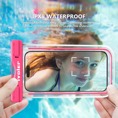Image of ivoler [Pack of 2 Waterproof Phone Pouches with Fluorescent Edge
