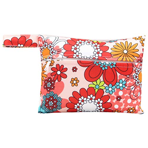 BIUDECO Compresas Higiénicas Lavables y Reutilizables de Bambú Superabsorbentes Tamaño Largo Alas Pack 5 Unidades Bolsa de Almacenamiento para Uso Menstrual y Diario