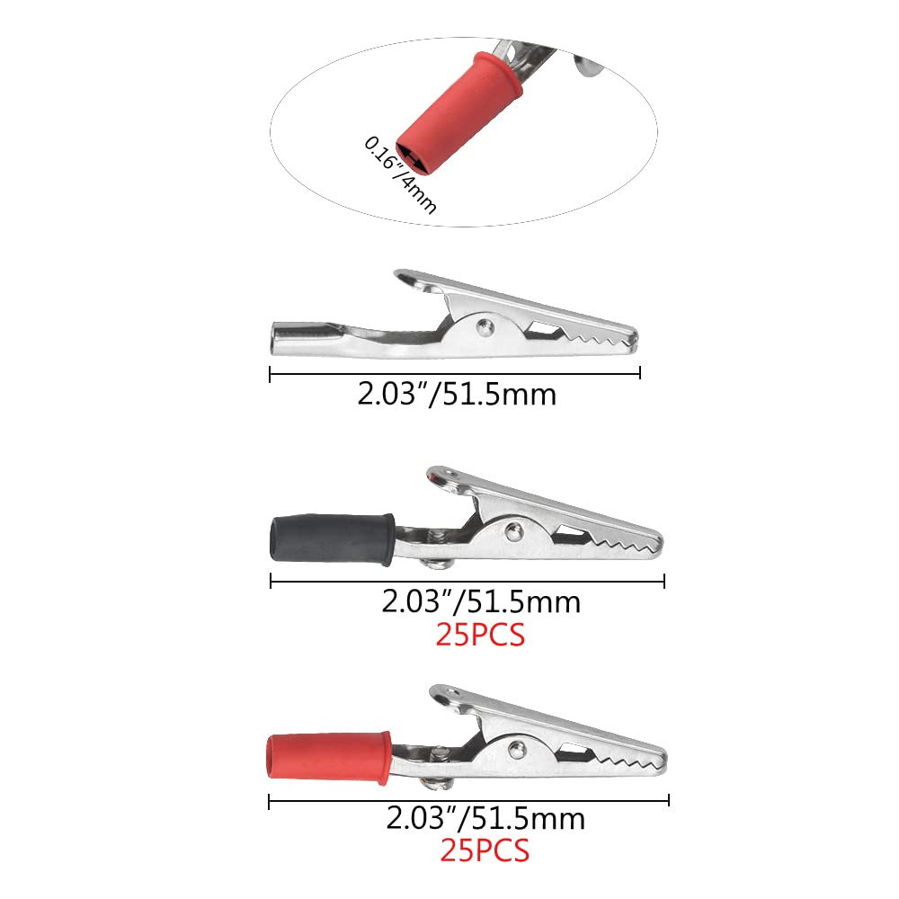 10/30/50PCS Double Head Metal Alligator Clips - Cable Fixing Tools Pvc Conductive Wire Alligator Clip Connectors Electrical Accessorier I.140208086