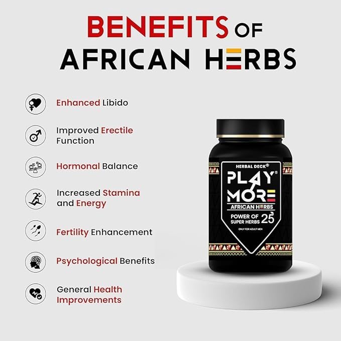 Image of Play Mor Powder for Men African Herbal Formula | Stamina, Vitality & Immunity | Supports Reproductive Health Naturally, 150gm