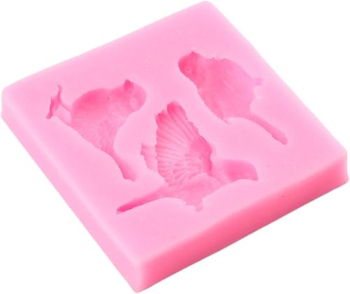 Miniatura 9 de ZiXiang Molde de silicona para puerta de ventana, molde de fondant de pájaros, marco de flores, borde de pasteles, moldes de silicona para