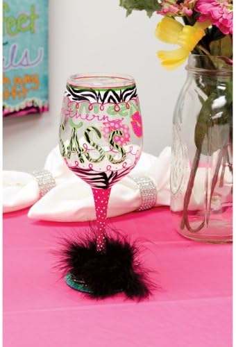 Sassy and Southern "Kiss my Sass" Wine Glass, 9"H