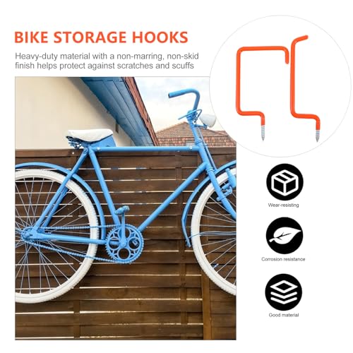 Crochets vélo robustes garage x4 avec support mural universel - 7