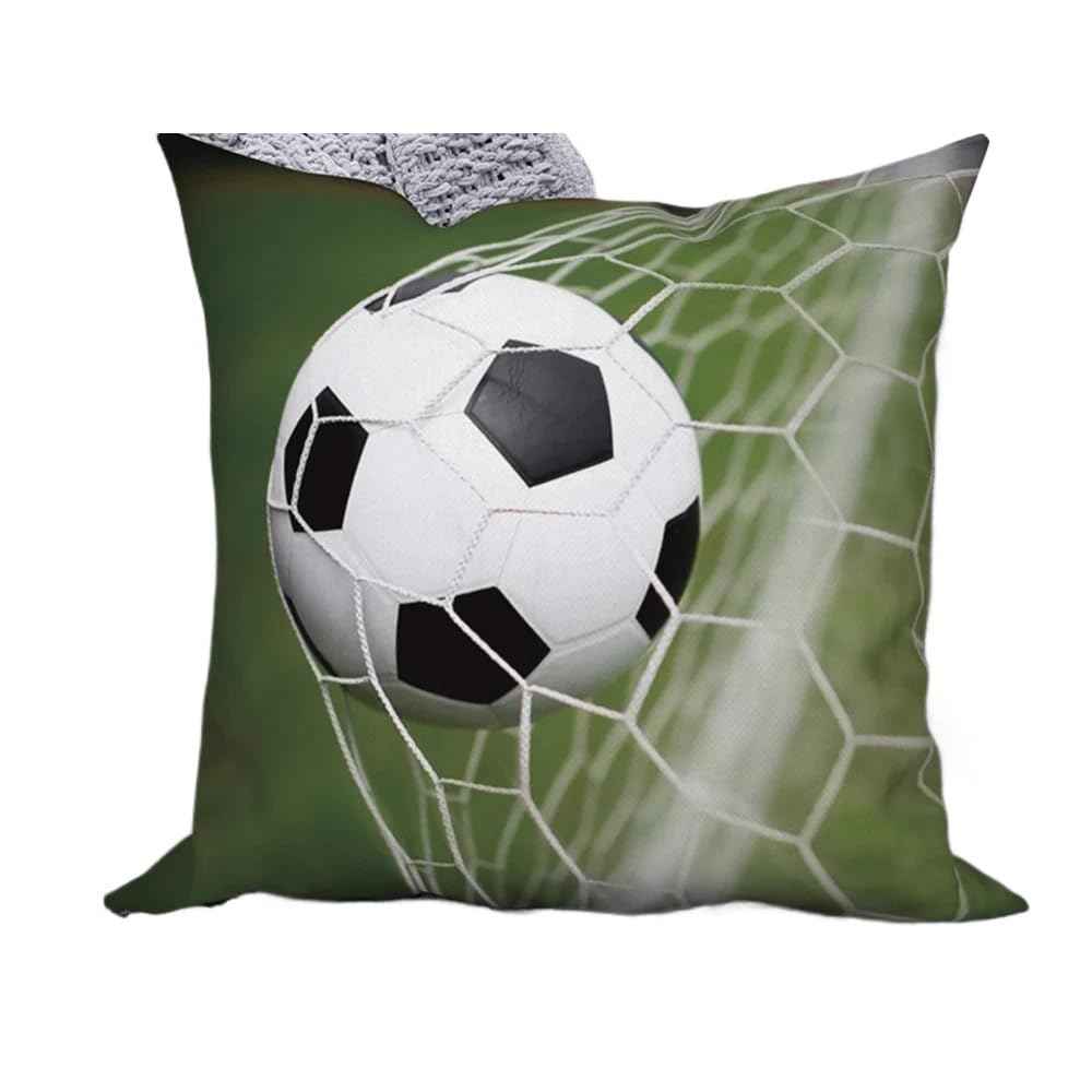 GIYXHU Football Print Pillow Home Decor Cushion Sofa Car Throw for Sofa(Color2,60X60cm)